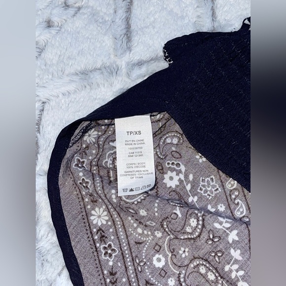 Garage Dark Blue Cowboy Bandana Crop Top - Picture 3 of 5